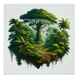 Póster Bosque tropical