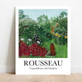 Póster Bosque tropical con monos por Henri Rousseau