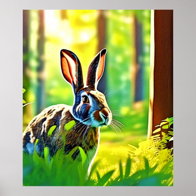 Póster Bosque Wild Hare (Frente)