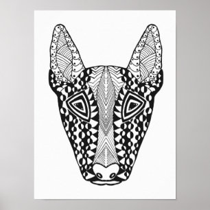 Póster Bosquejo 2 de bull terrier