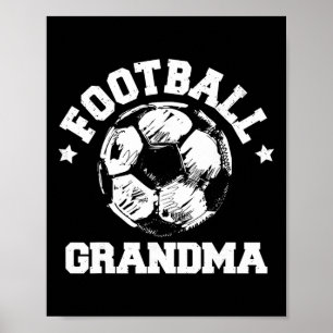 Póster Bosquejo de abuela de fútbol Ll Orgulloso Día de p
