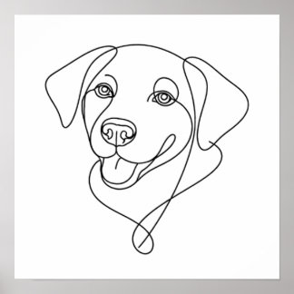 Póster Bosquejo de Perro