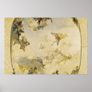 Póster Bosquejo para la apoteosis de la familia de Pisani