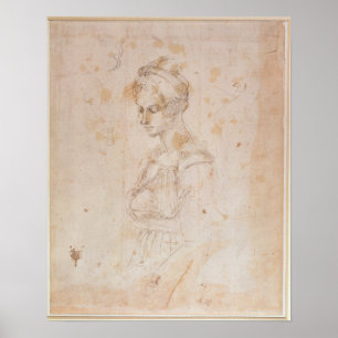 Póster Bosquejo W.41 de una mujer