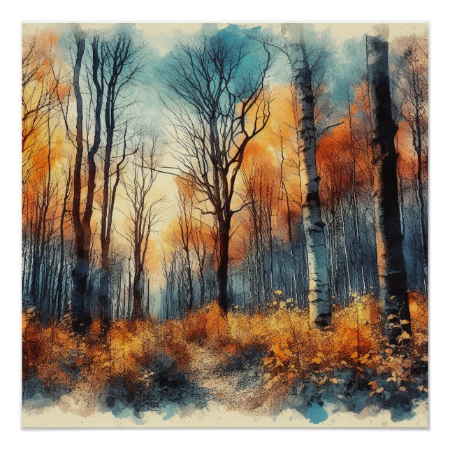 Póster Bosques De Otoño En Resumen - AI - Artwork (Anverso)