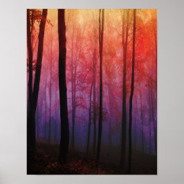 Póster Bosques de Whispering, Árboles y paisajes forestal