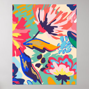 Póster Bosques y rosas