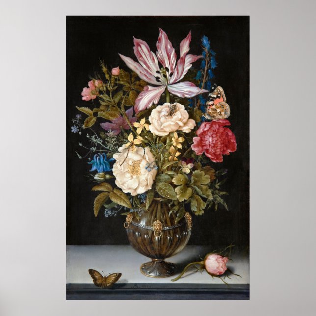 Póster Bosschart Still Life With Flowers Poster (Frente)