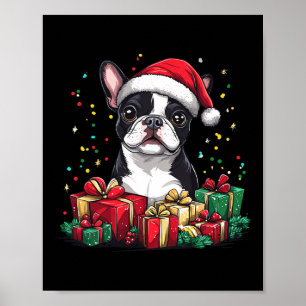 Póster Bostie Do, Navidades divertidos de Boston Terrier 