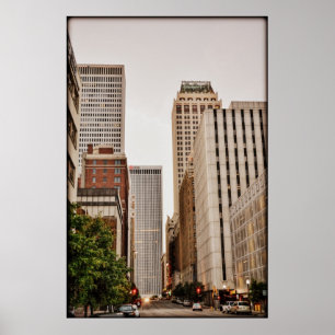 Póster Boston Ave, centro de Tulsa OK