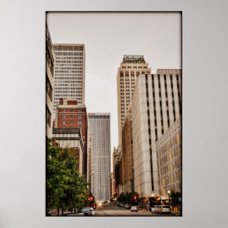 Póster Boston Ave, centro de Tulsa OK