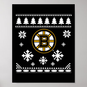 Póster Boston Bruins Navidades feos Sweater Holidaze