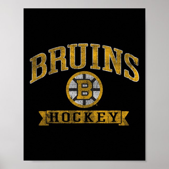Póster Boston Bruins Vintage Hockey Dark Heather Nhl  (Frente)