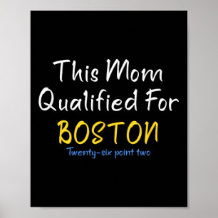 Póster Boston Calificó a mamá Funny Entrenando Race M
