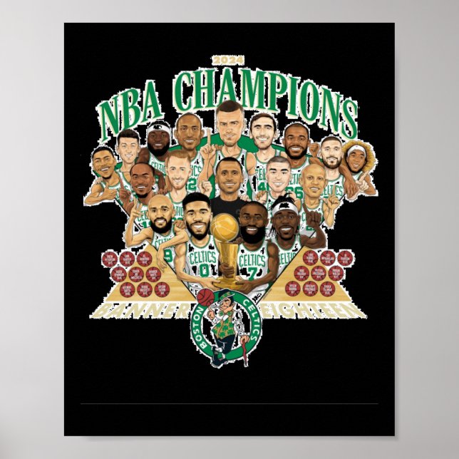 Póster Boston Celtics Banner 18 (equipo exclusivo) Relaja (Frente)