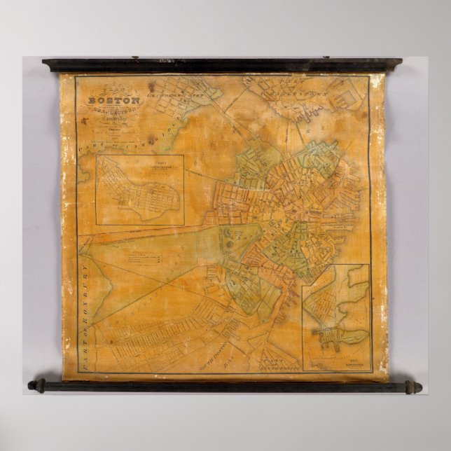 Póster Boston, Charlestown, Cambridge, Massachusetts (Frente)