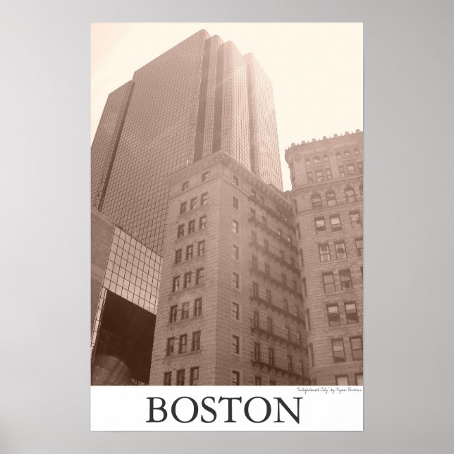 Póster Boston - "Ciudad iluminada" (Frente)