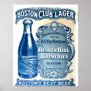 Póster Boston Club Lager, A.G. Van Nostrand,