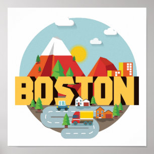 Póster Boston como destino