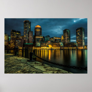 Póster - Boston de noche