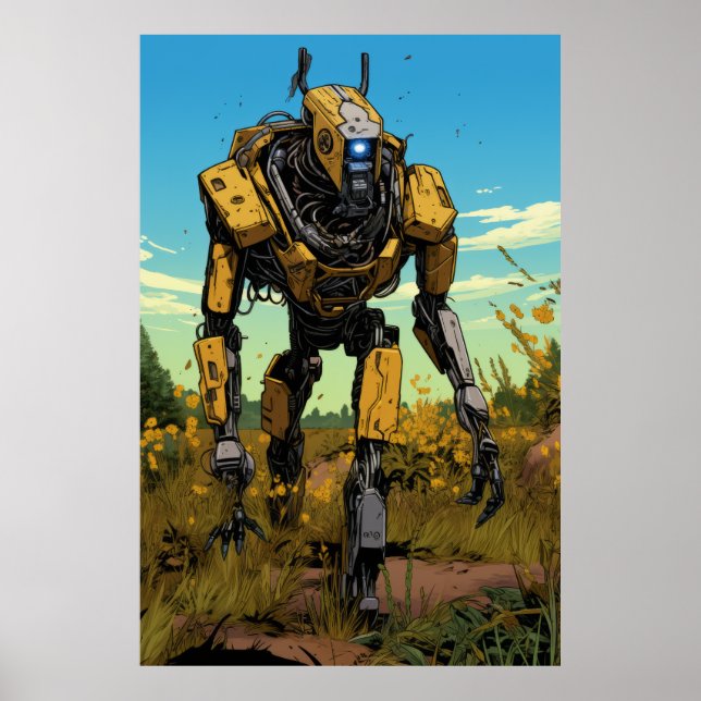 Póster Boston Dynamics Robot en el Poster Hot Prairie (Frente)