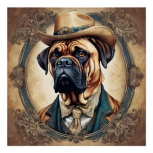Póster Boston, la mastiff