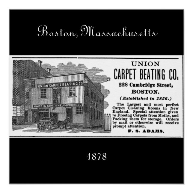 Póster Boston, Massachusetts 1878 (Anverso)