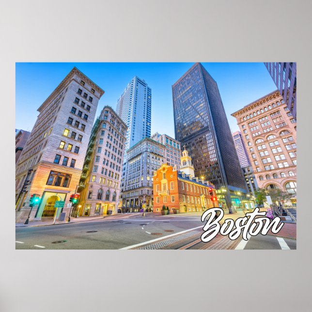 Póster Boston, Massachusetts, Estados Unidos (Frente)