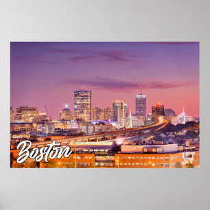 Póster Boston, Massachusetts, Estados Unidos