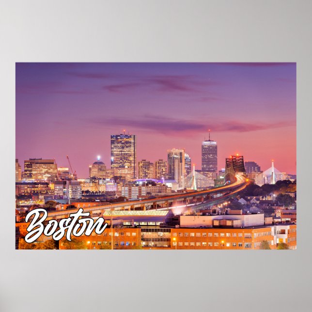 Póster Boston, Massachusetts, Estados Unidos (Frente)