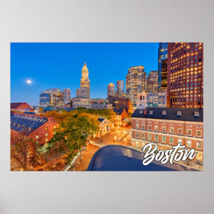 Póster Boston, Massachusetts, Estados Unidos