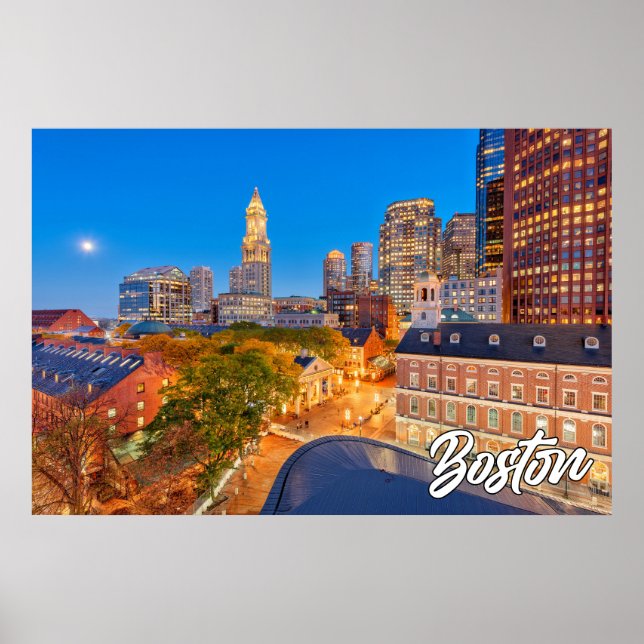Póster Boston, Massachusetts, Estados Unidos (Frente)
