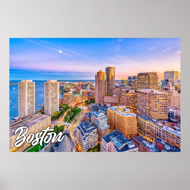Póster Boston, Massachusetts, Estados Unidos (Frente)