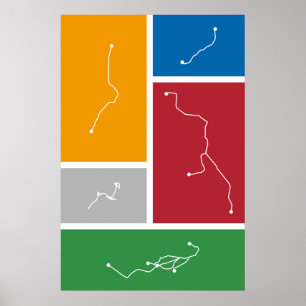 Póster Boston - Paletas de Tránsito