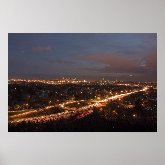 Póster Boston por la noche (Frente)