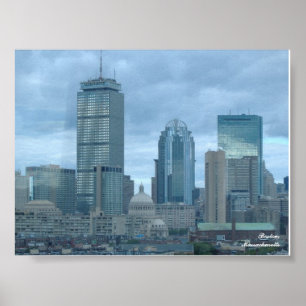 Póster Boston Skyline