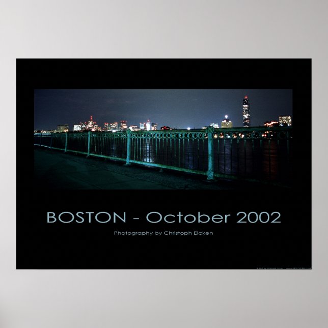 Póster Boston - Skyline@night (Frente)