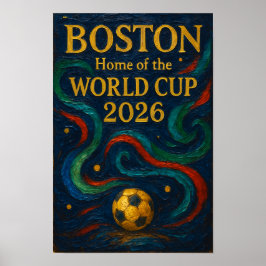 Póster Boston Soccer Art 2026 Football Design