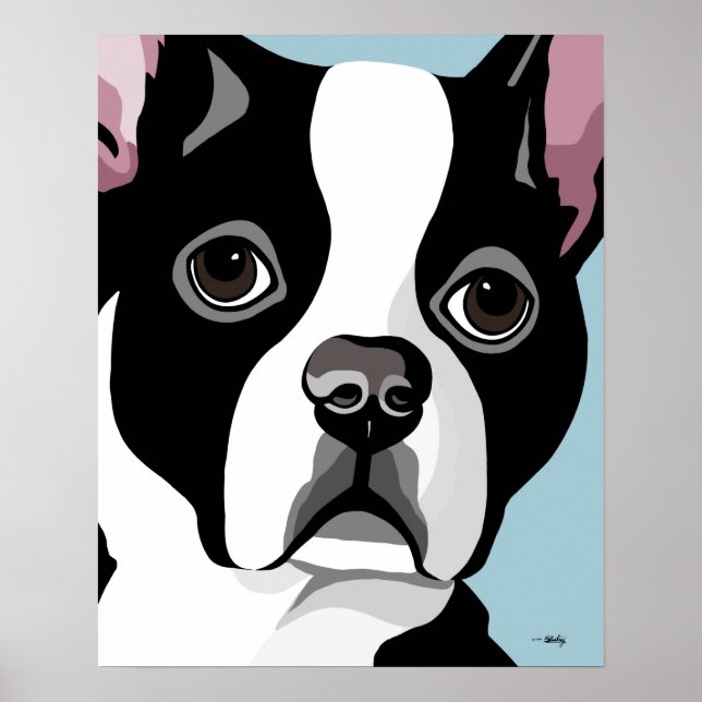 Póster Boston Terrier Art (Frente)