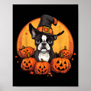 Póster Boston Terrier Bostie raza de perro mascota Hallow
