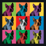 Póster Boston Terrier Pop-Art Poster<br><div class="desc">Boston Terrier Pop-Art Poster</div>