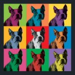 Póster Boston Terrier Pop-Art Poster<br><div class="desc">Boston Terrier Pop-Art Poster</div>