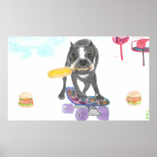 Póster Boston Terrier Sweet Dream