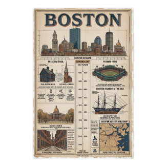 Póster Boston, USA