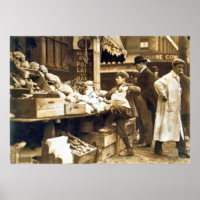Póster Boston Vegetable Sellers - Early 1900s (Frente)