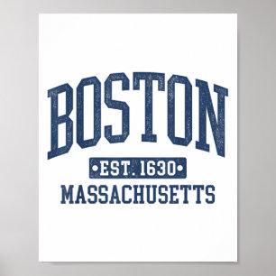 Póster Boston Vintage Sports Design Boston Machusetts Mam