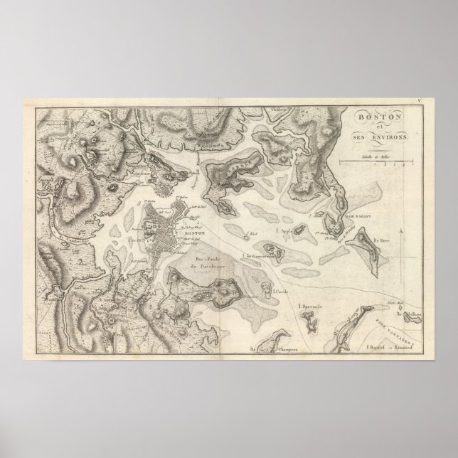 Póster Boston y alrededores (Frente)