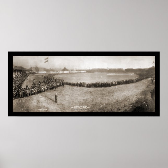 Póster Boston y NY Baseball Photo 1904 (Frente)