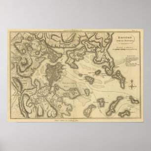 Póster Boston y sus alrededores