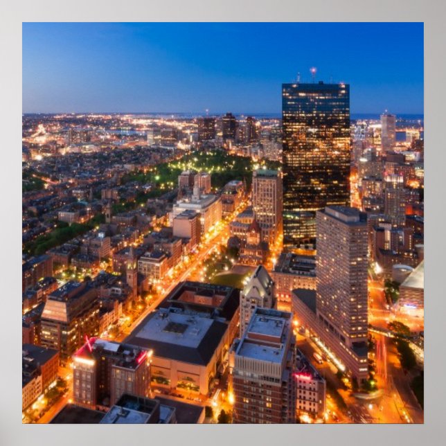 Póster Boston's skyline at dusk (Frente)
